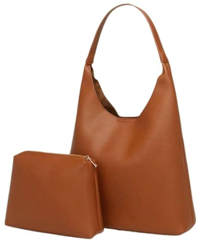 Sac Hobo en cuir végétalien lot de 2 grand fourre-tout souple et élégant pour femme