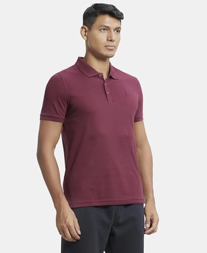 Image of Jockey 3912 Men Super Combed Cotton Rich Solid Half Sleeve Polo T-Shirt