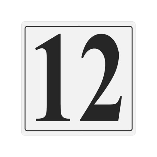Plaque de numéro 12 en aluminium 12"x12" PATIKIL pour signalétique