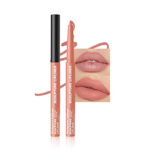 Image of K10 Hxssll 12 Colors Matte Lip Liner Pencil - Long Lasting Waterproof Lip Liner, Smudge Proof Transfer Proof Lip Pencil, High Pigment Lip Makeup for Defining & Filling Lips (10#, 1PCS)