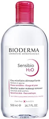 Bioderma Sensibio H2O Soothing Micellar Cleansing Water and Makeup Removing Solution for Sensitive Skin, Face and Eyes