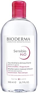 Bioderma Sensibio H2O Soothing Micellar Cleansing Water and Makeup Removing Solution for Sensitive Skin, Face and Eyes