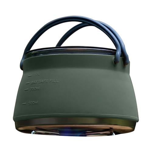 Bouilloire portable pour le camping - Bouilloire de voyage portable - En silicone pour le camping - Pour la randonnée et le camping - Bouilloire de voyage pliable pour l'extérieur
