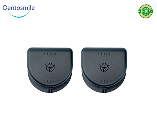 Image of Dentosmile Dental Orthodontic Retainer /Aligner Case /Box /Mouth Guard and Denture Storage in Black Colour (2)