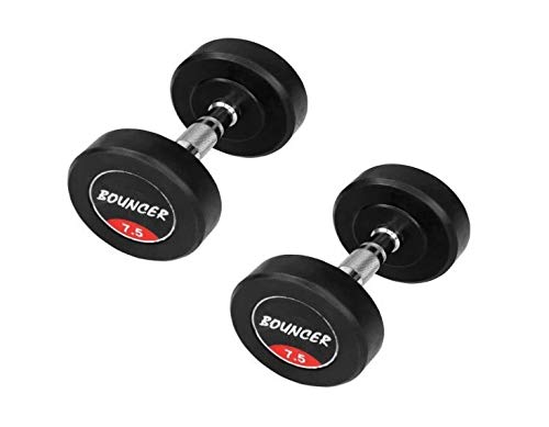 Gen eric Pmg Bouncer Rubber Dumbbells Set of 2 (7 5Kg 2 Pcs) Fixed, Black (B08KJ7RDJZ) Amazon Price History, Amazon Price Tracker