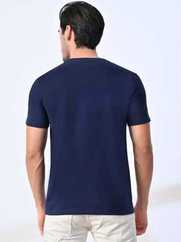 Image of Men's Plain Cotton Crew Neck T-Shirt Regular Fit Short Sleeve Tee