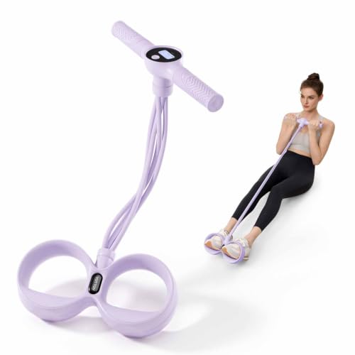 Image of YOTTOY Pedal Resistance Bands with Handles, Natural Rubber Exercise Bands | 35LB Foot Pedal Resistance Bands for Working Out, Fitness Equipment for Abdomen, Waist, Arm, Leg, Pilates