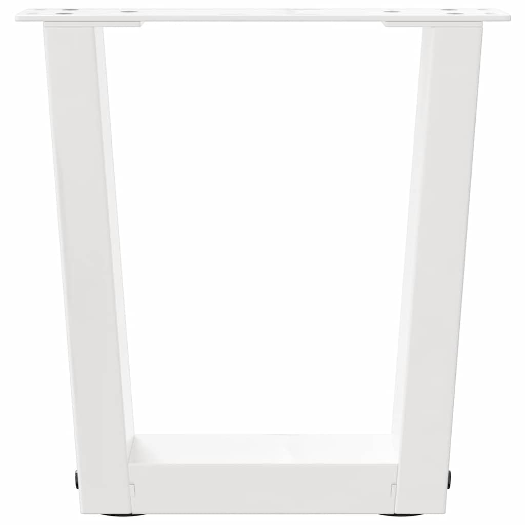 V-Shape Coffee Table Legs 2 Pack White 40x(30-31,3) cm Steel