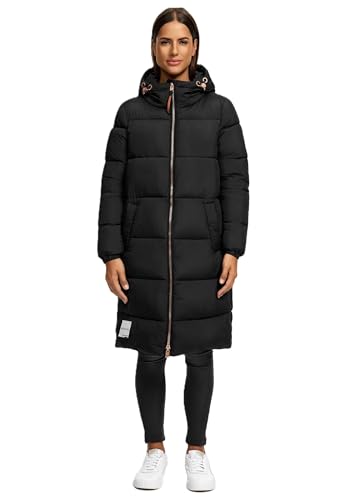 MARIKOO Damen Winterjacke (S-3XL) - Steppjacke, lang geschnitten,...