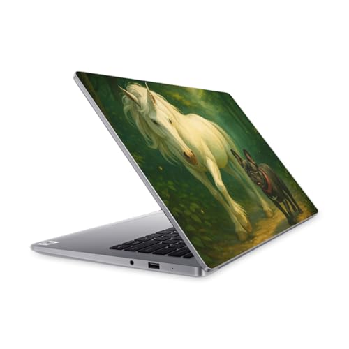 Skin Vinyle Licorne et Bulldog Haute Résolution pour Mi Notebook 14 (2020)