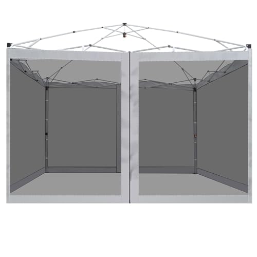 3x3m ポップアップキャノピーガゼボテント用キャノピー蚊帳、交換用ネットスクリーンメッシュサイドウォール、パティオ、裏庭、キャンプ、屋外での使用（ネットのみ）（グレー）