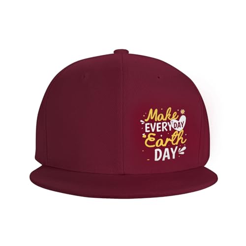 Make Everyday Earth Day Save The Planet Adjustable Outdoor Baseball Hat Flat Hat3
