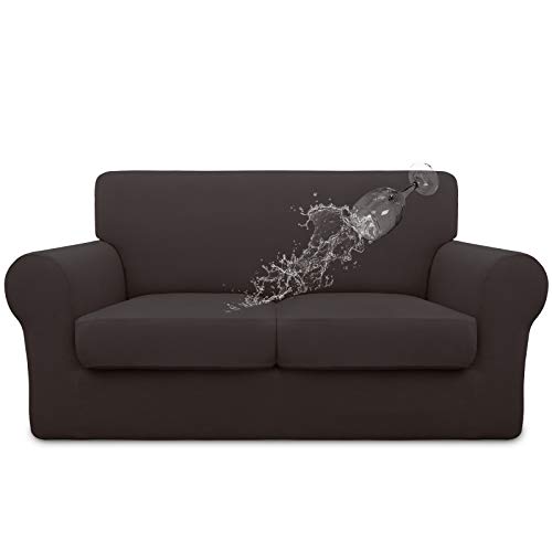 Image of Easy-Going Waterproof 3-Piece Loveseat Cover Couch Covers for Sofa
