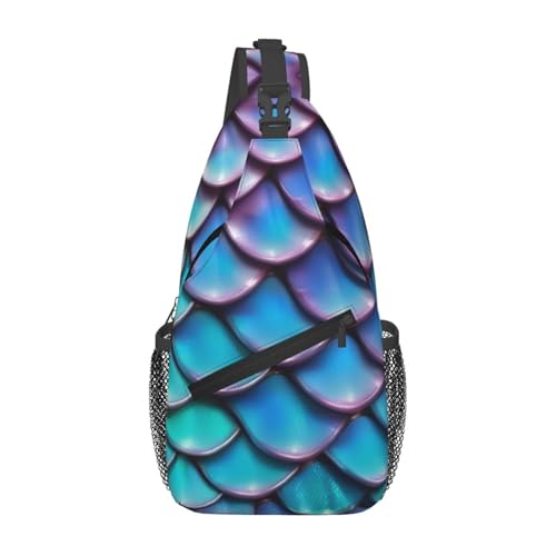 Bolsa de Pecho Sling Estampado Escamas para Viaje miniatura 1