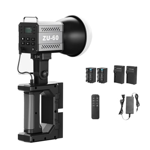 Foco de video LED de 60W con regulación continua para eliminar sombras en estudio fotográfico