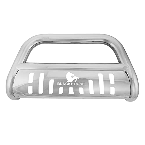Black Horse Bull Bar Skid Plate Stainless Steel Compatible with 03-17 Ford Expedition|04-24 Ford F-150 (Excludes Heritage Edition and 10-14 SVT Raptor Model)|2003-2017 Lincoln Navigator-CBS-FOE2011SP
