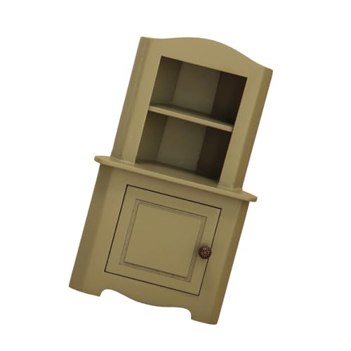 Estantería rinconera miniatura de 3 niveles en madera para organizar escenarios de muñecas 1/12 3
