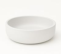 Handcrafted 6-Inch Concrete Succulent Pot Bowl - Modern Minimalist Planter, Candle Holder, Wedding Shower Gift (Charcoal/Ashy White)