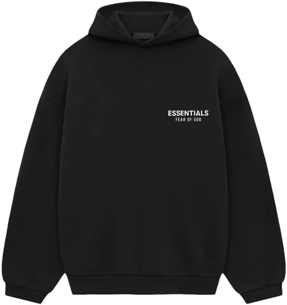 Essentials - Oversized Hoodie Collection SS22-FW24 (US, Alpha, Small, Regular, Regular, Black SS24)