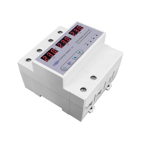 Selector de fase trifásico con protección ajustable de sobrevoltaje y 100A 4