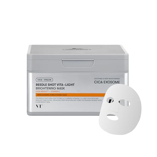 Image of VT COSMETICS CICA Daily Soothing Mask 30 Sheets, Centella Asiatica & Hyaluronic Acid for Moisturizing & Hydrating, Instant Calm & Glow, Skin Softening Facial Mask, Korean Face Mask (VT COSMETICS Reedle Shot Vita-Light Radiant Mask 30ea)