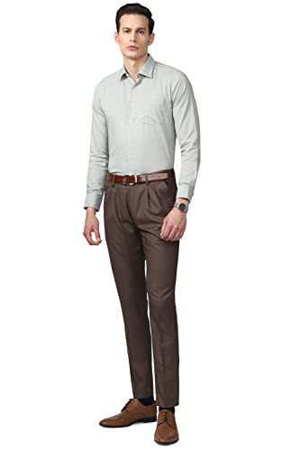 Image of Van Heusen Men Cotton Solid Slim Fit Formal Shirt