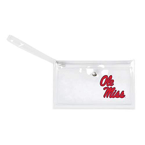 Image of NCAA Mississippi Old Miss Rebels Unisex Ncaancaa Ticket Wristlet, Clear, 9 inch by 5.25 inch