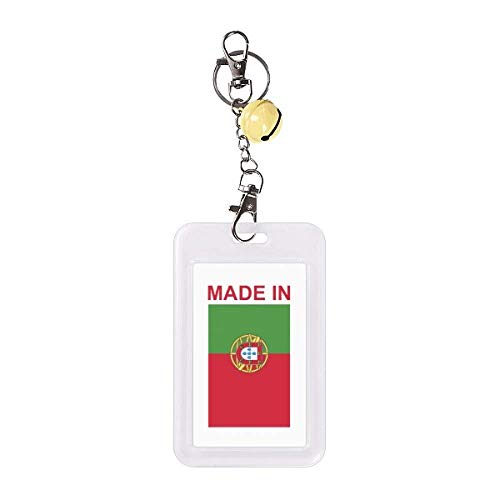 Badge de protection carte crédit Portugal en cuir jaune avec blocage RFID