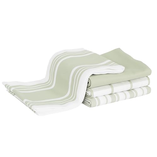 All-Clad-Woven-Bistro-Kitchen-Towels-Highly-Absorbent-Super-Soft-Long-Lasting-100-Cotton-20×30-Dish-Towels-for-Cleaning-Drying-Dishes-Pans-Glassware-or-Countertops-4-Pack-Fennel All Clad Woven Bistro Kitchen Towels Highly Absorbent Super Soft Long Lasting 100 Cotton 20×30 Dish Towels for Cleaning Drying Dishes Pans Glassware or Countertops 4 Pack Fennel