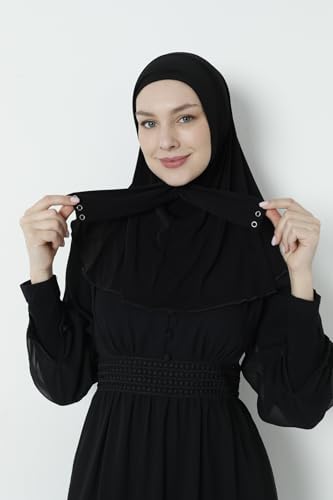Premium Muslim Hijab for Women - Elegant Scarf - Stretchable Durable Instant Wear, Smart Hijab Close Easily2