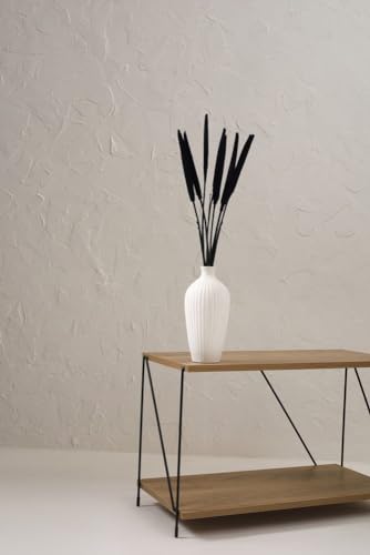 Image of PUREZENTO Morocco Farmhouse Vase White and Blue Set of 5 Matte Finish Ceramic Designer Flower Vase for House Decoration Centre Table Bedroom Side Corner