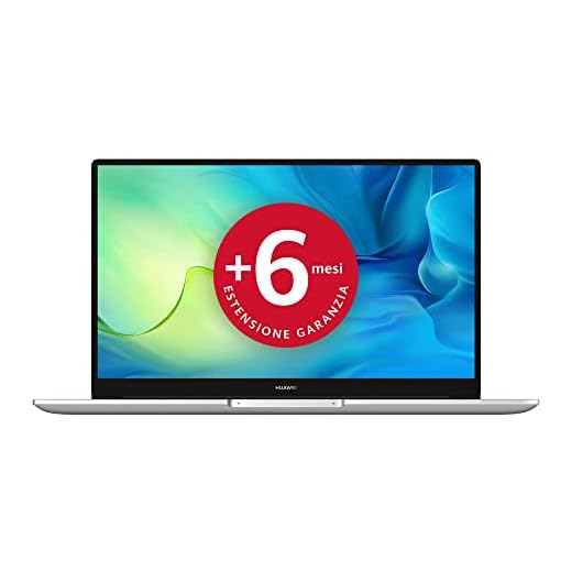 HUAWEI MateBook D 15 Laptop,Notebook PC Portatile da 15,6 Pollici, Processore Intel Core i7 11 generazione, 16GB+512GB, Wi-Fi 6, Windows 11, Layout Italiano, Mystic Silver