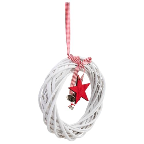 WANDERLUST DECO Corona decoración de Mimbre para Colgar D30x6h cm