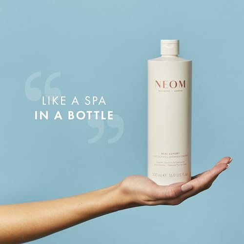 Neom- Real Luxury Cocooning Shower Cream | Lavendar, Geranium & Cedarwood (500 ml, 500 millilitre) (16.9 fl oz)