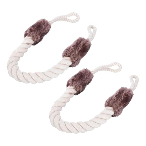 Hinapan Lot de 2 butoirs de porte en corde de coton anti-collision - Poignées de porte anti-collision - Poignées de porte en corde - Butée de porte - Protection pour réduction du bruit - Pour porte de