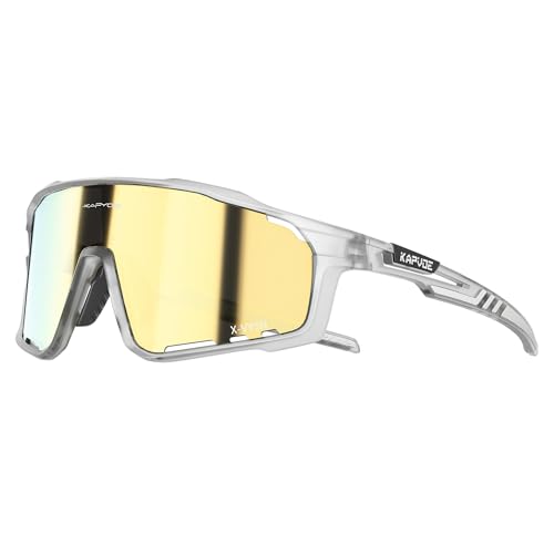 Image of KAPVOE 3 Lens & Polarized Cycling Sunglasses Men Women MTB Running K76 | 3-lens and polarized sports eyewear for men and women, designed for cycling, MTB, running and fishing