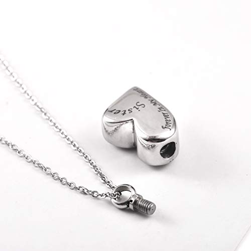Heart Urn Necklace for Ashes Cremation Stainless Steel Memorial Keepsake Jewelry3