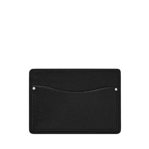 Image of Fossil Men's Anderson Leather Slim Minimalist Card Case Wallet, Black, (Model: ML4575001)