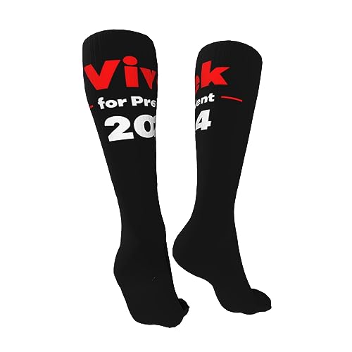 Vivek Ramaswamy For President 2024 Knee High Socks For Women Long Tube Socks Athletic Compression Socks Unisex High Socks Girls2