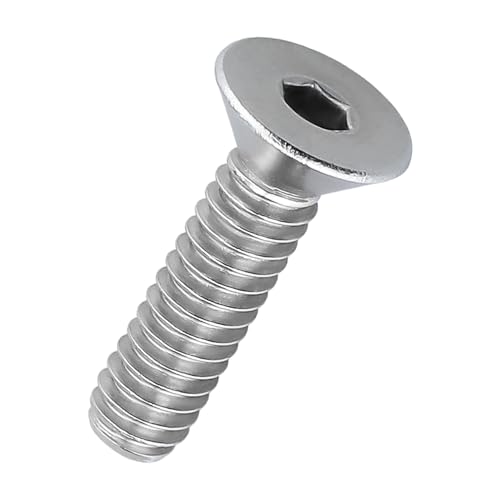 Vis tête fraisée Allen inox 304 filetage machine pas métrique 10 pièces
