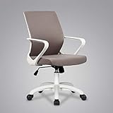 Silla de Oficina ergonómica giratoria, diseño Resistente con Respaldo Medio, reposabrazos Plegables, Mecanismo de inclinación, Capacidad máxima de 150 kg (Color: E) (B)