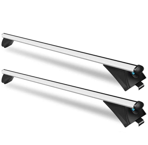 Barres de toit en aluminium de 120 cm haut de gamme pour rails fermés