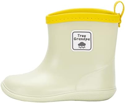 Toddler Kids Rain Boots easy-on for Boys Girls Lightweight Waterproof Shoes for Age 1-6Years