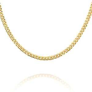 PAVOI Italian Solid 925 Sterling Silver, 22K Gold Plated Chain Necklaces | Snake, Square Box, Cable, Super Flex Curb, Miami Cuban and Rope Diamond-Cut Herringbone Necklace for Women and Men | MADE IN ITALY