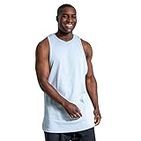 SMILODOX Herren Tank Top Armando - Oversize fit ärmelloses Oberteil mit Rundhals, Größe:L, Color:Hellblau