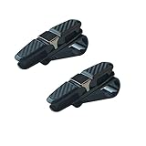 Auto Brillenhalter,2 PCS Sonnenbrillenhalter Clip 180 Grad Sonnenbrillenhalterung Sonnenblende Sonnenbrillenhalterung Auto Fahrzeugzubehör Schwarz
