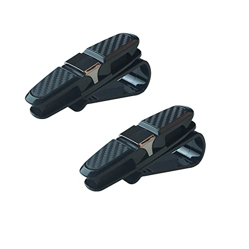 Supports de Lunettes,2 PCS Porte Lunettes pour Voiture Soleil Lunette Supports de Soleil de Double Support pour Lunettes de Voiture avec Clips