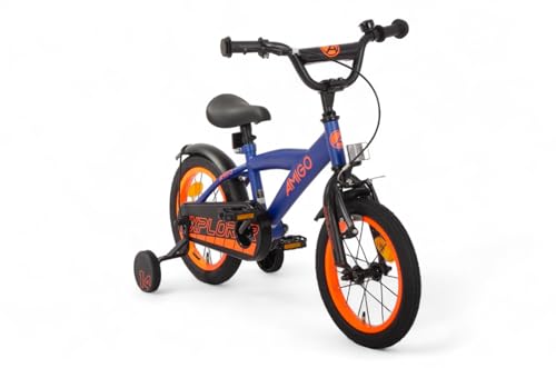 AMIGO Explorer - Kinderfahrrad - 14 Zoll - mit Handbremse, Rücktritt,...