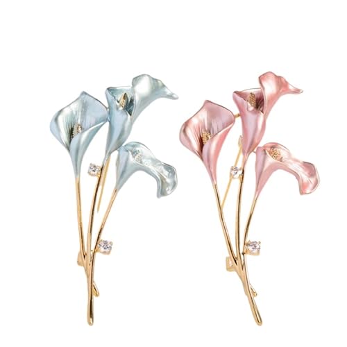 Épingles de col pour dames : lot de 2 broches à revers fleurs pour fixer vos vêtements avec style