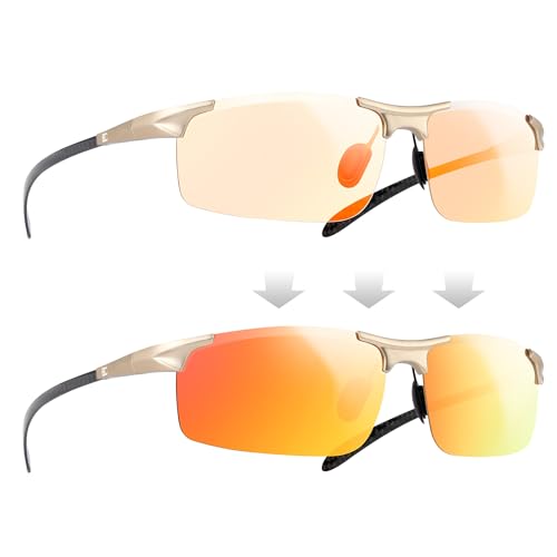 Image of BIRCEN Carbon-Fiber Polarized Sunglasses for Men: 0.74 oz & UV Protection